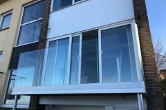 Terrace with glass balustrade